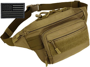 Tactical Fanny Pack MOLLE Army Lumbal Gear Pouch (Patch inklusive) #W1252